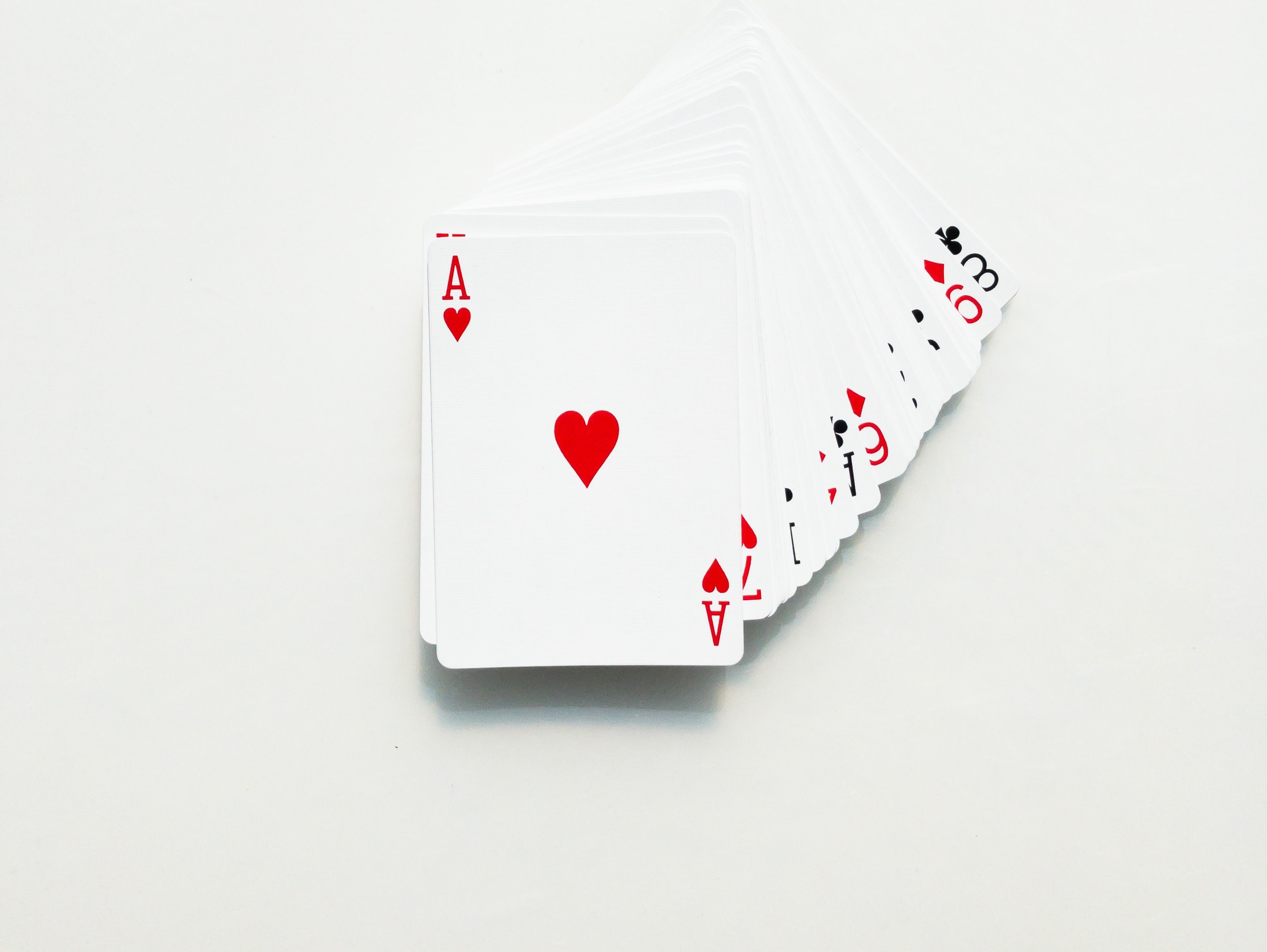 Some playing cards, playing snap